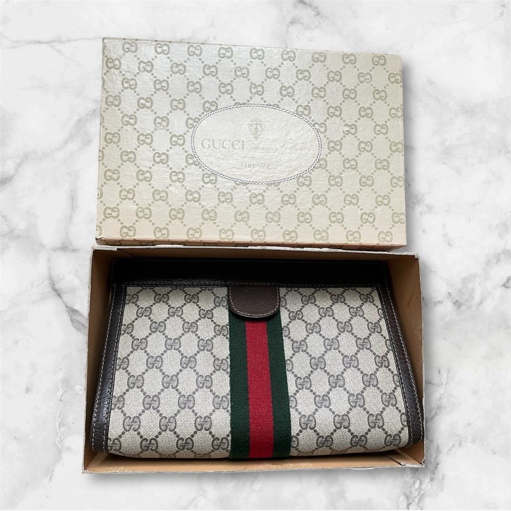 GUCCI GG Ophidia Sherry line clutch shoulder bag with box 🤎 - Picture 3 of 14